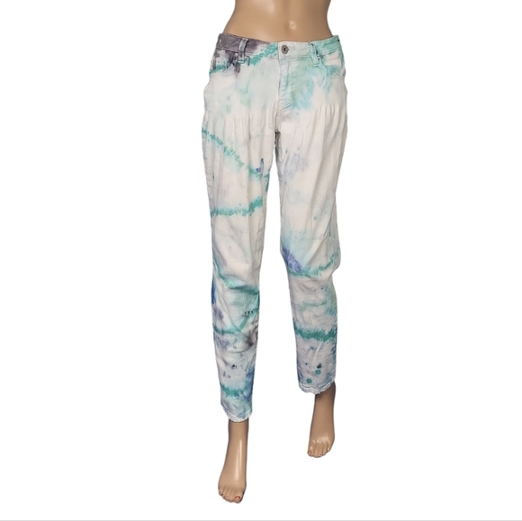 JAG Jeans Tie Dye Custom Western Glove Works Skinny High Rise Size 4 - Picture 1 of 5